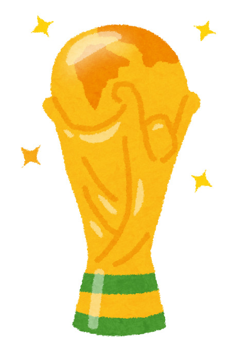 無料イラスト かわいいフリー素材集: ワールドカップのトロフィーのイラスト