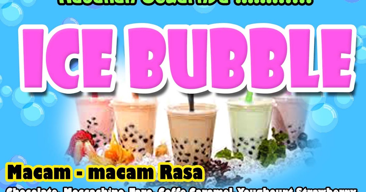 Contoh Banner Es Bubble desain spanduk kreatif