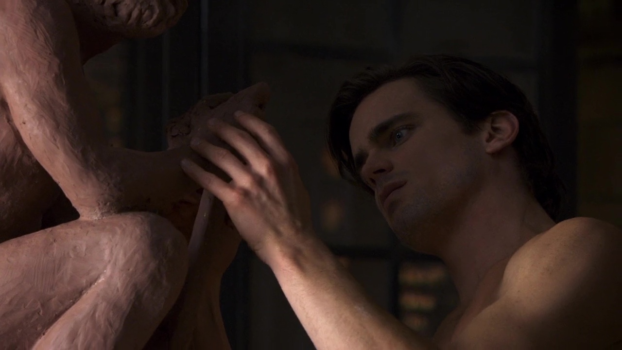 Matt Bomer shirtless in White Collar 1-14 "Out Of The Box" .