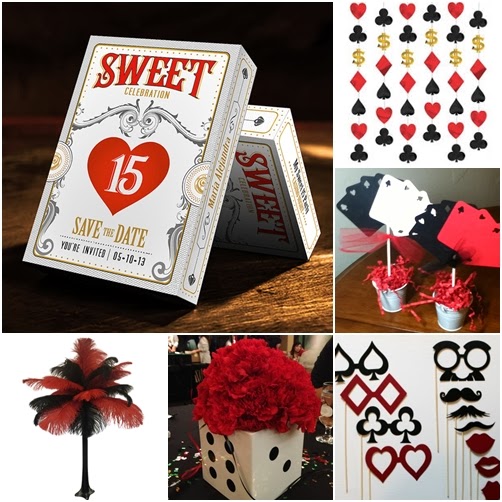 Casino Night Sweet Fifteen Quinceanera Theme | Quince Candles