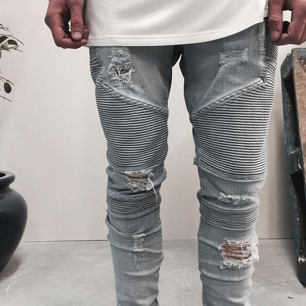 calça biker jeans masculina