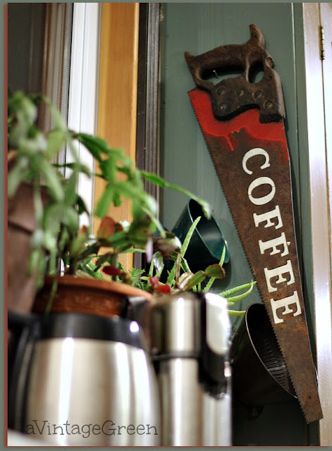 saw blade coffee sign