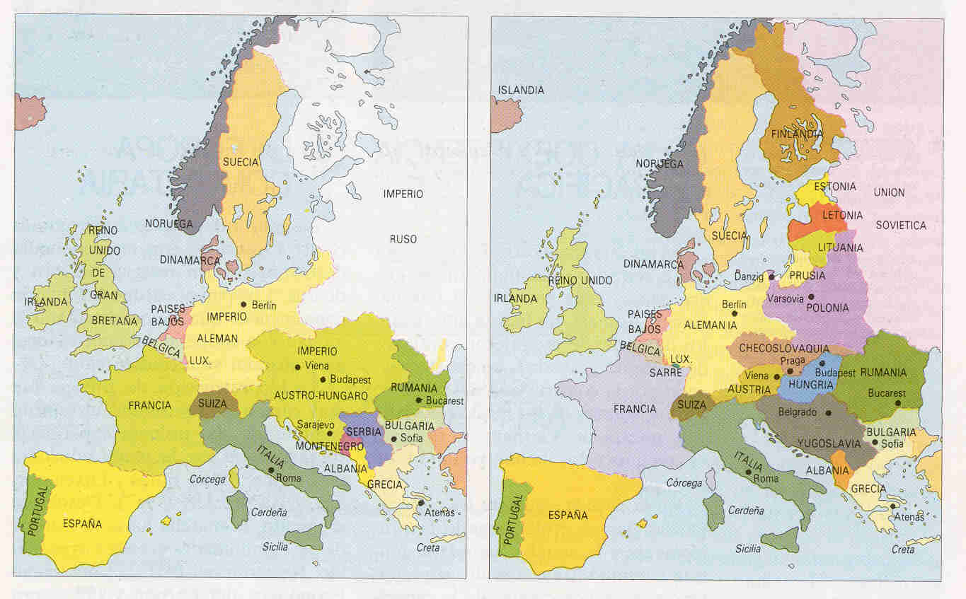 Historia 4º eso MAPAS DE EUROPA ANTES Y DESPUÉS DE LA PRIMERA GUERRA MUNDIAL Historia 4º eso MAPAS DE EUROPA ANTES Y DESPUÉS DE LA PRIMERA GUERRA MUNDIAL
