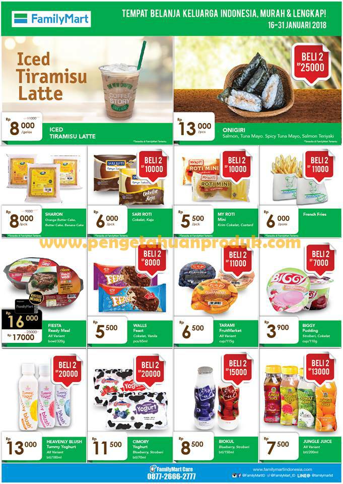 Katalog Promo FamilyMart Terbaru Periode 16 - 31 Januari 2018