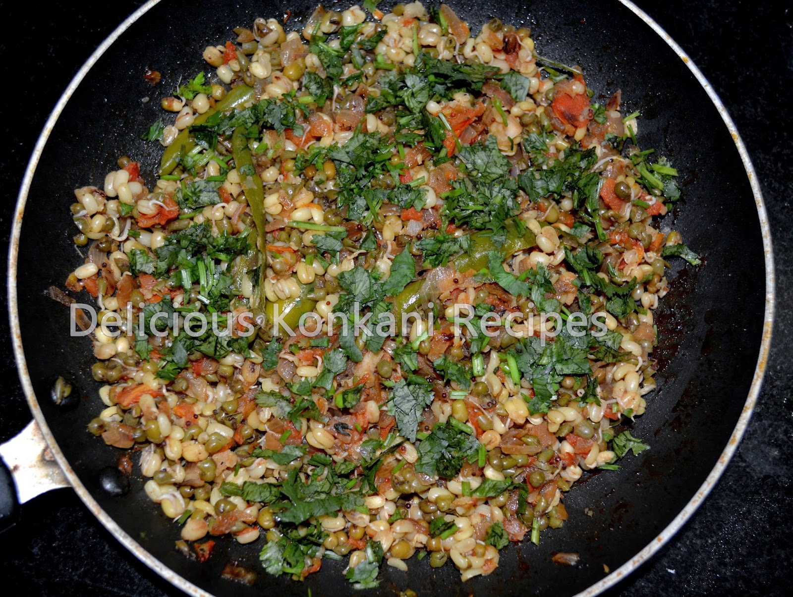 Delicious Konkani Recipes Mooga Mole Upkari (Hesaru Kalu Palya