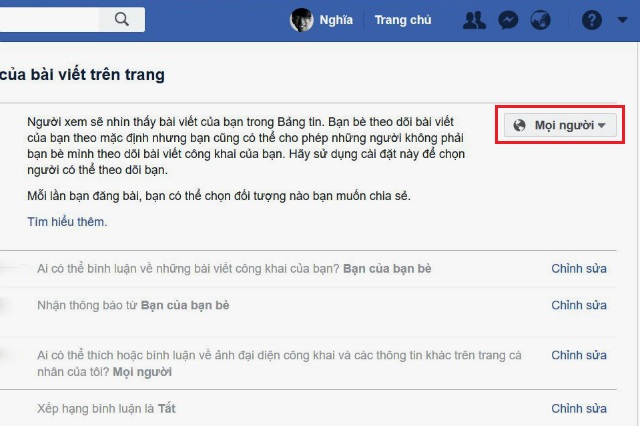 Cách bật chế độ theo dõi trên facebook Cách bật chế độ theo dõi trên facebook 2