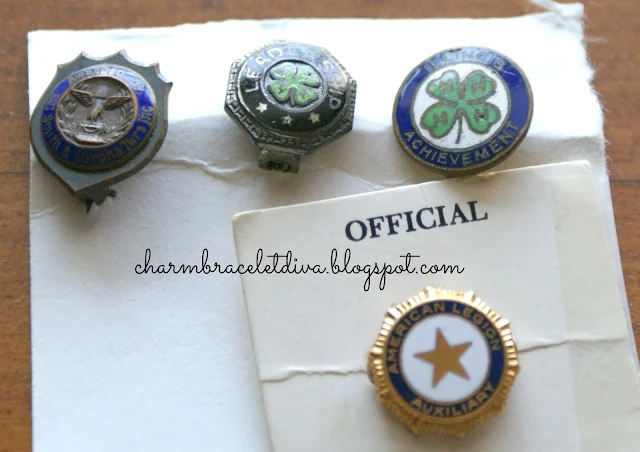 Vintage achievement pins 4-H, American Legion
