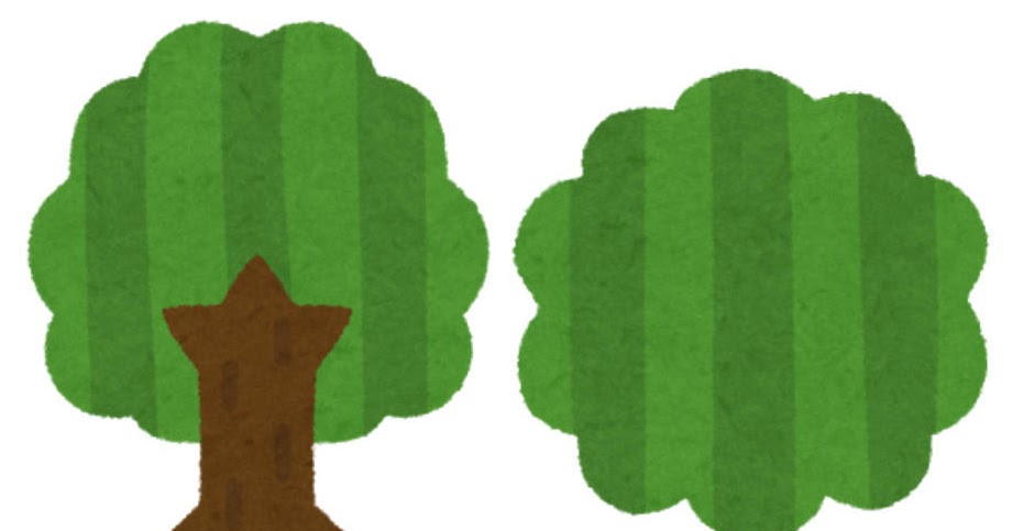 木のイラスト 横からと上から かわいいフリー素材集 いらすとや