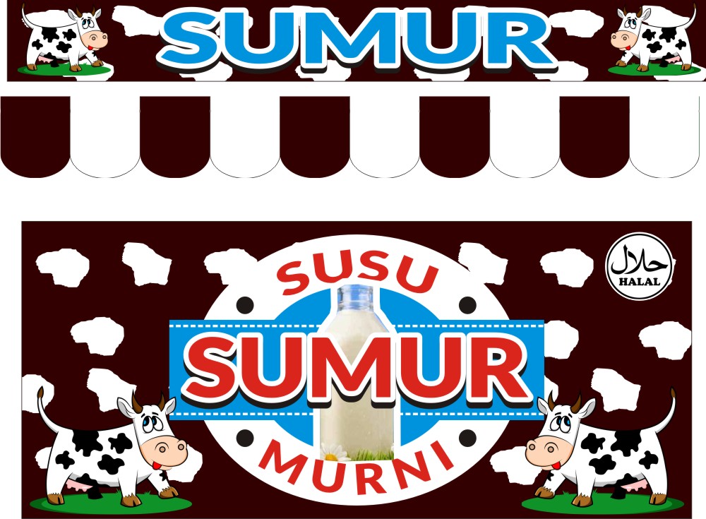 Spanduk Susu Sapi Murni Desain Banner Kekinian