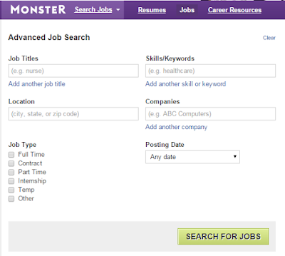 Monster Job search