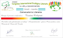Mención de honor Primer Congreso Internacional Ecológico Literario   13.04.2013