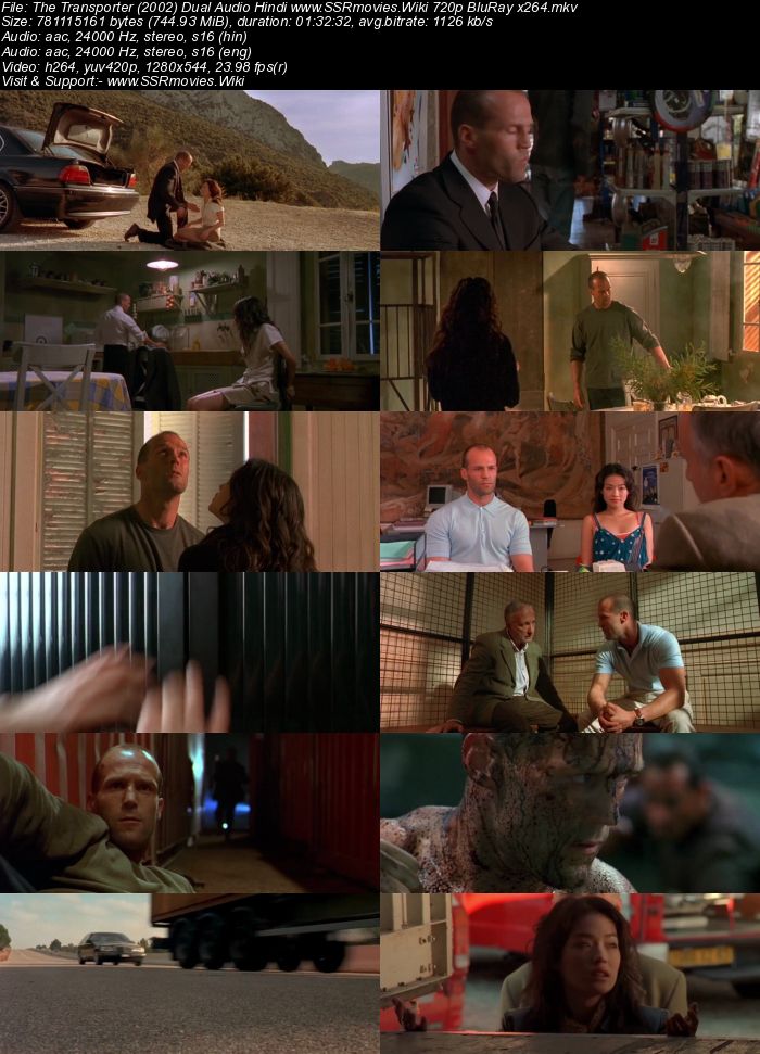 The Transporter (2002) Dual Audio Hindi 720p BluRay x264 750MB Movie Download