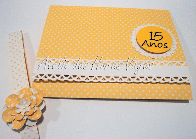 convite artesanal scrapbook 15 anos debutante