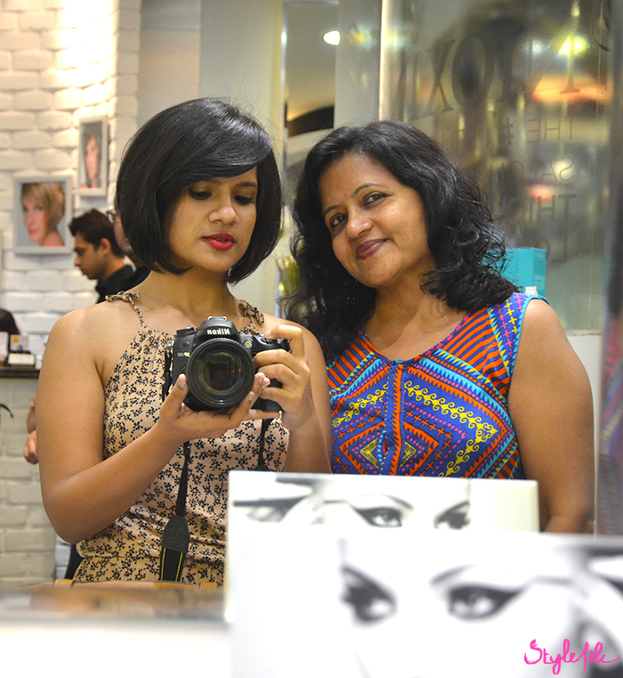 Dayle Pereira, blogger at Style File India and her mother after their hair makeover by Wella Professionals at Jean Claude Biguine salon