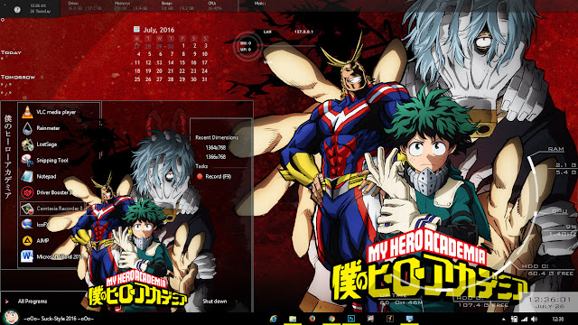 Theme Anime Windows 8.1 Boku no Hero Academia By Bashkara