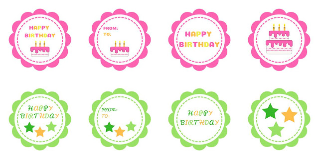 Happy Birthday gift tags - free printable Happy Birthday gift tags - free printable