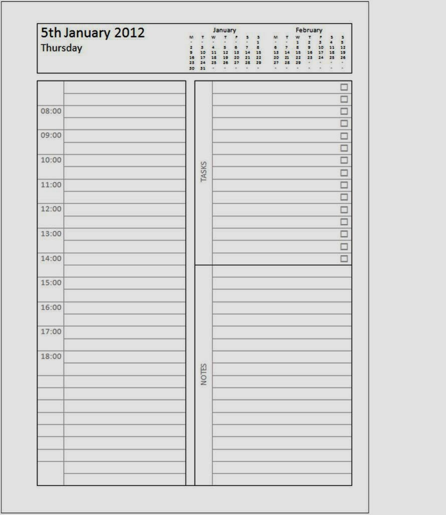 My Life All in One Place: Download your free page-per-day 2012 A4 or A5  Filofax diary