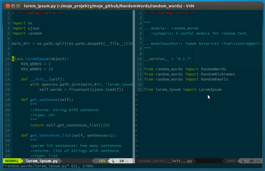 Vim jako Python IDE