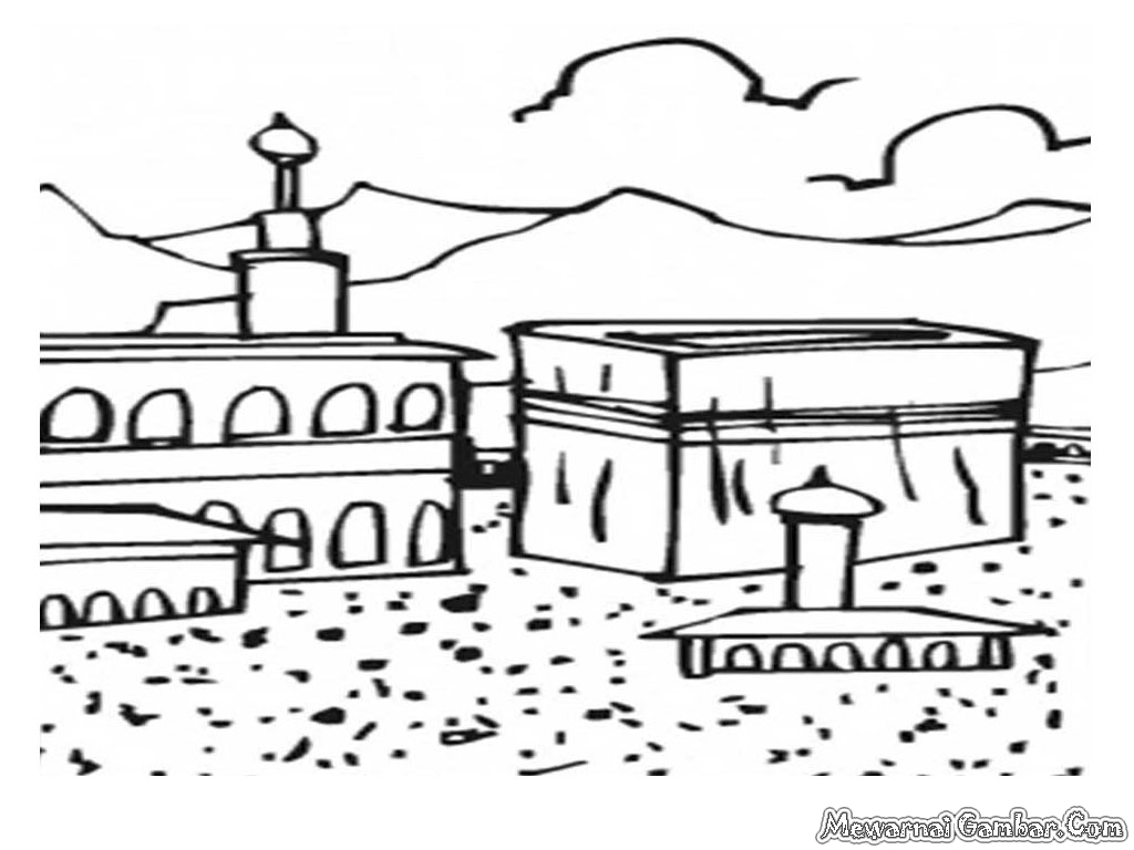 Gambar Mewarnai Ka Bah 28 Images Sketsa Kabah