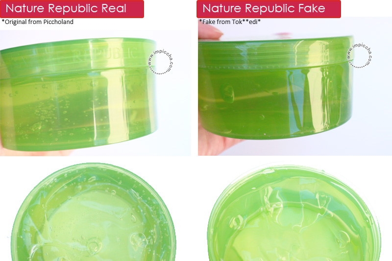 Nature Republic Aloe Vera Real Vs Fake Nature Republic Aloe Vera Real Vs Fake