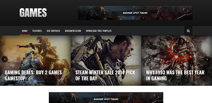 Sora Games Free Blogger Template