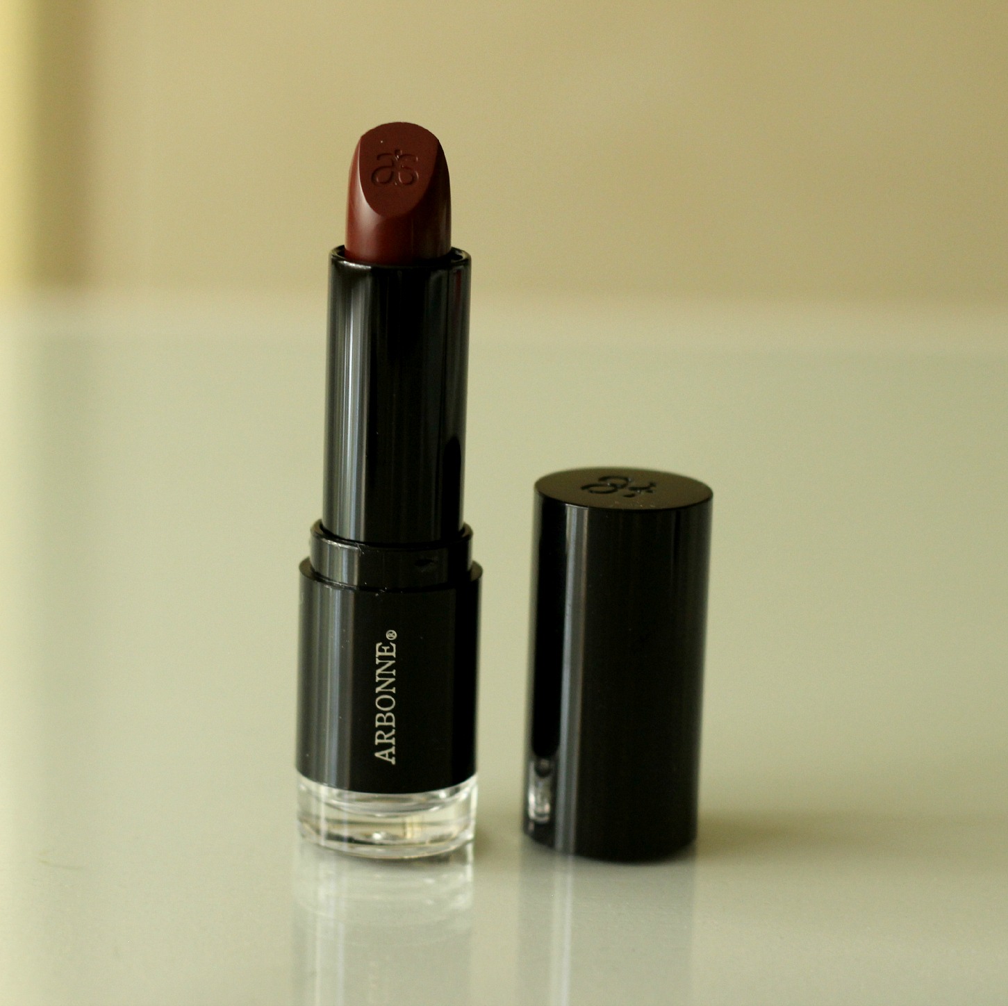 Fall Statement Lip with Arbonne Smoothed Over Lipstick in Iris, Glossed