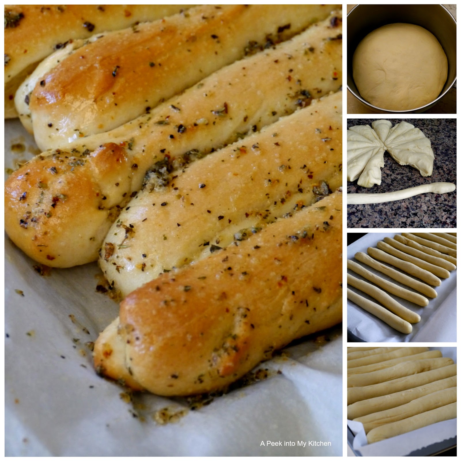 A Peek into My Kitchen Buttery Garlic Breadsticks Day 94