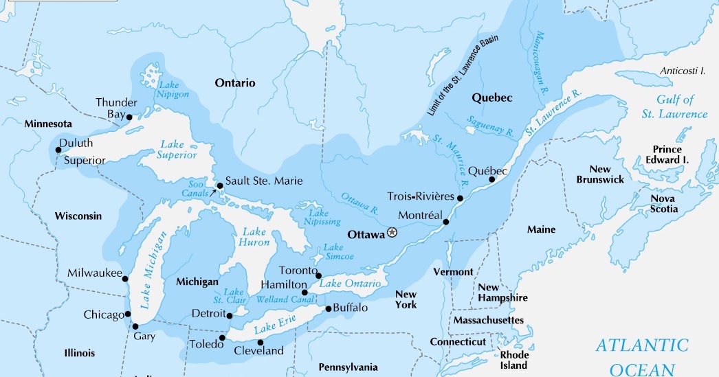 St Lawrence River United States - St Lawrence River Map 