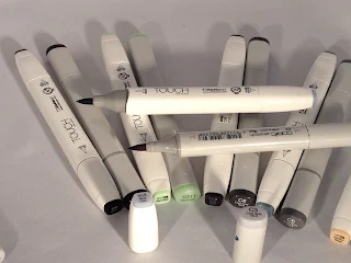 ShinHan Twin Touch and Copic Sketch super brush side by side comparison