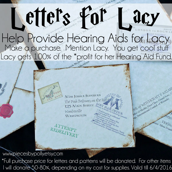 Pieces by Polly Letters for Lacy YOU get a Hogwarts Letter LACY