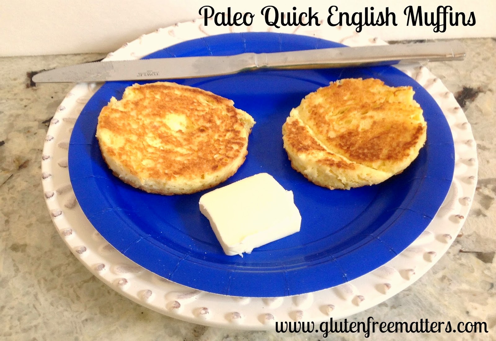 Grain Free English Muffins on a plate