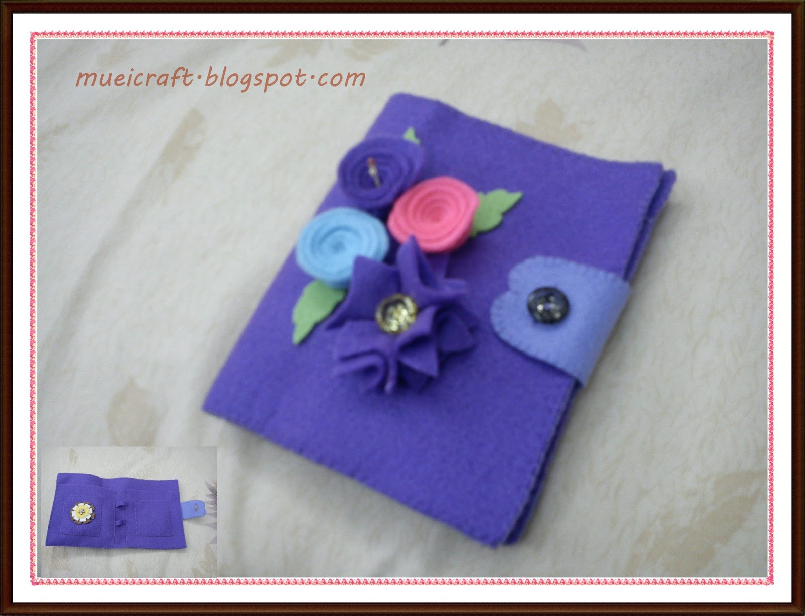 Untuk Sahabat Muei Kreasi dompet dari kain Flanel purple 