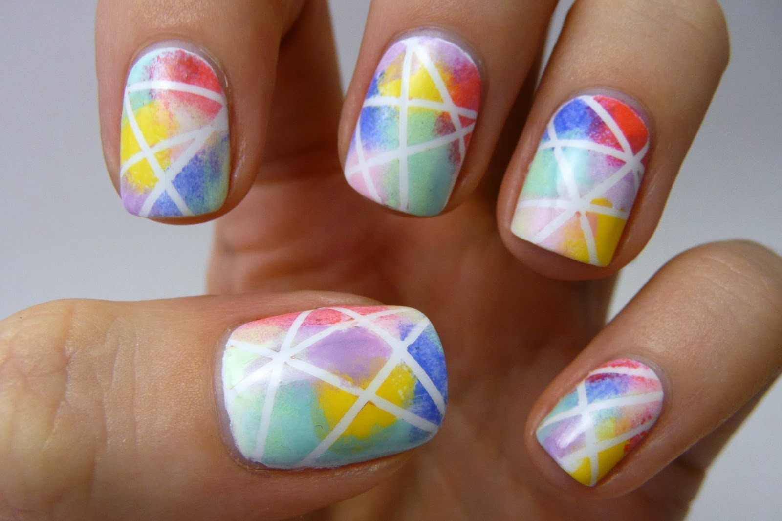Casa De Polish Striping Tape Multicolored Nails
