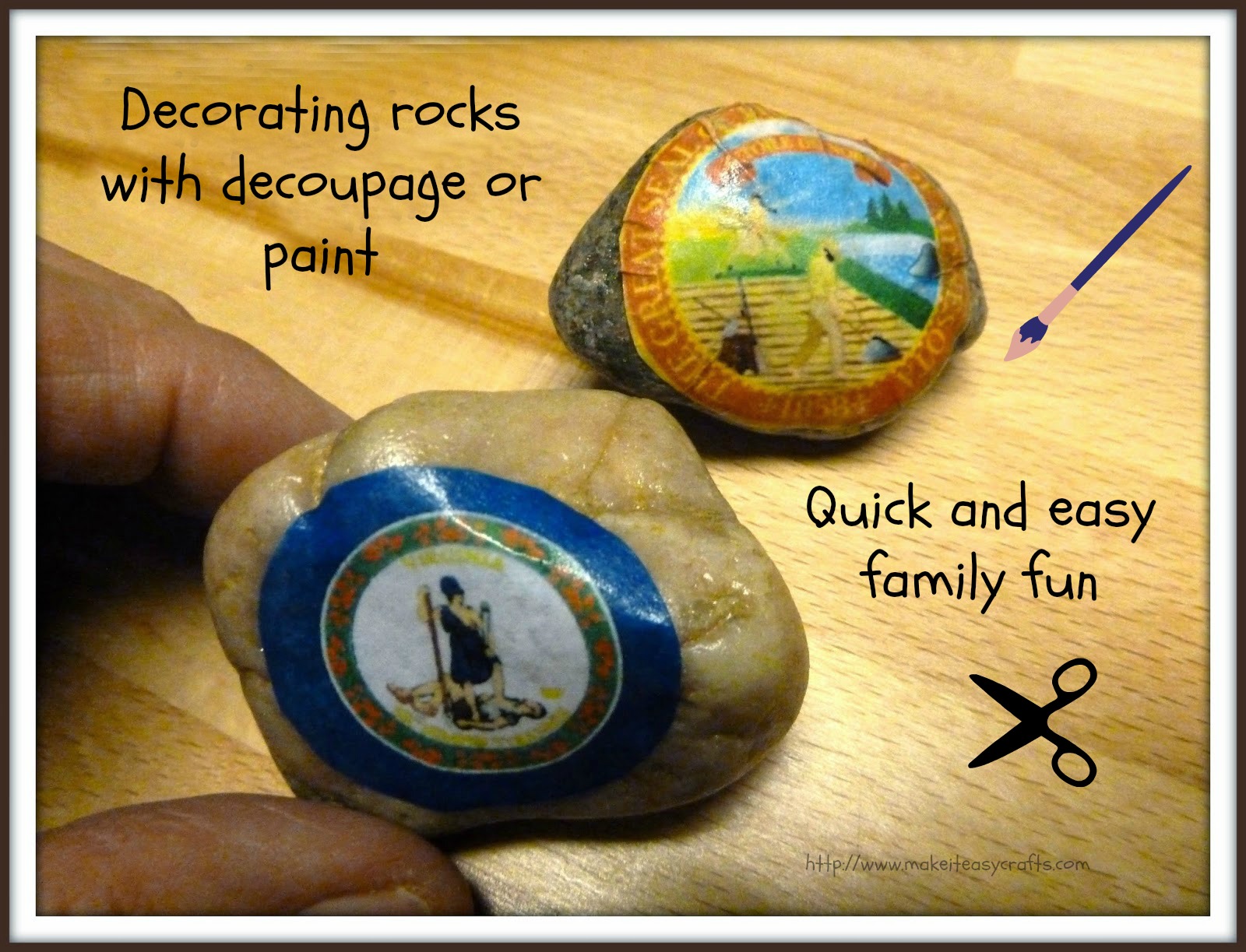 Make it easy crafts How to easily decorate a special rock with