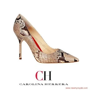 Queen Letizia Style Carolina Herrera python pumps