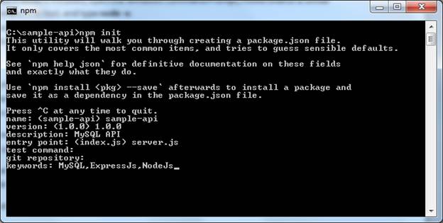 create nodejs project