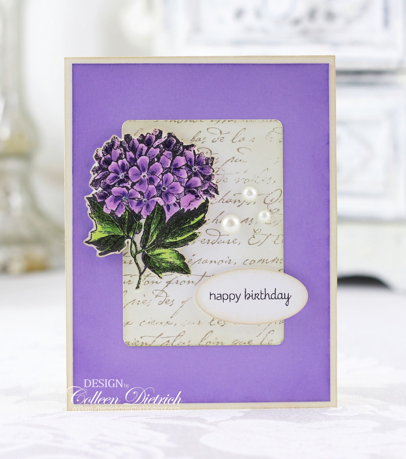 Hydrangea Bunga Tiga Bulan Flower Series Painting