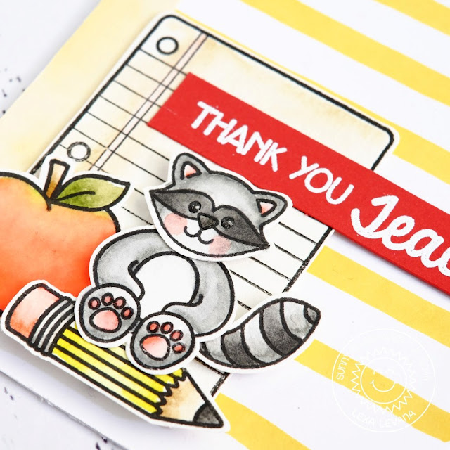Sunny Studio Stamps: School Time Thank You Teacher Card by Lexa Levana.