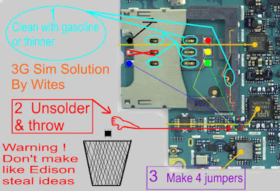 iphone 3gs sim not found problem solution. follow this image you can solve your insert sim card problem.   How To Solve Step by Step:  1. Clean With Gasoline OR Thinner. 2.  Unsolder and Throw this been 3. Make for jumpers.  done.  iphone picture help. i phone problem solve. insert sim.i phone. nokia insert sim. problem. samsung insert sim.