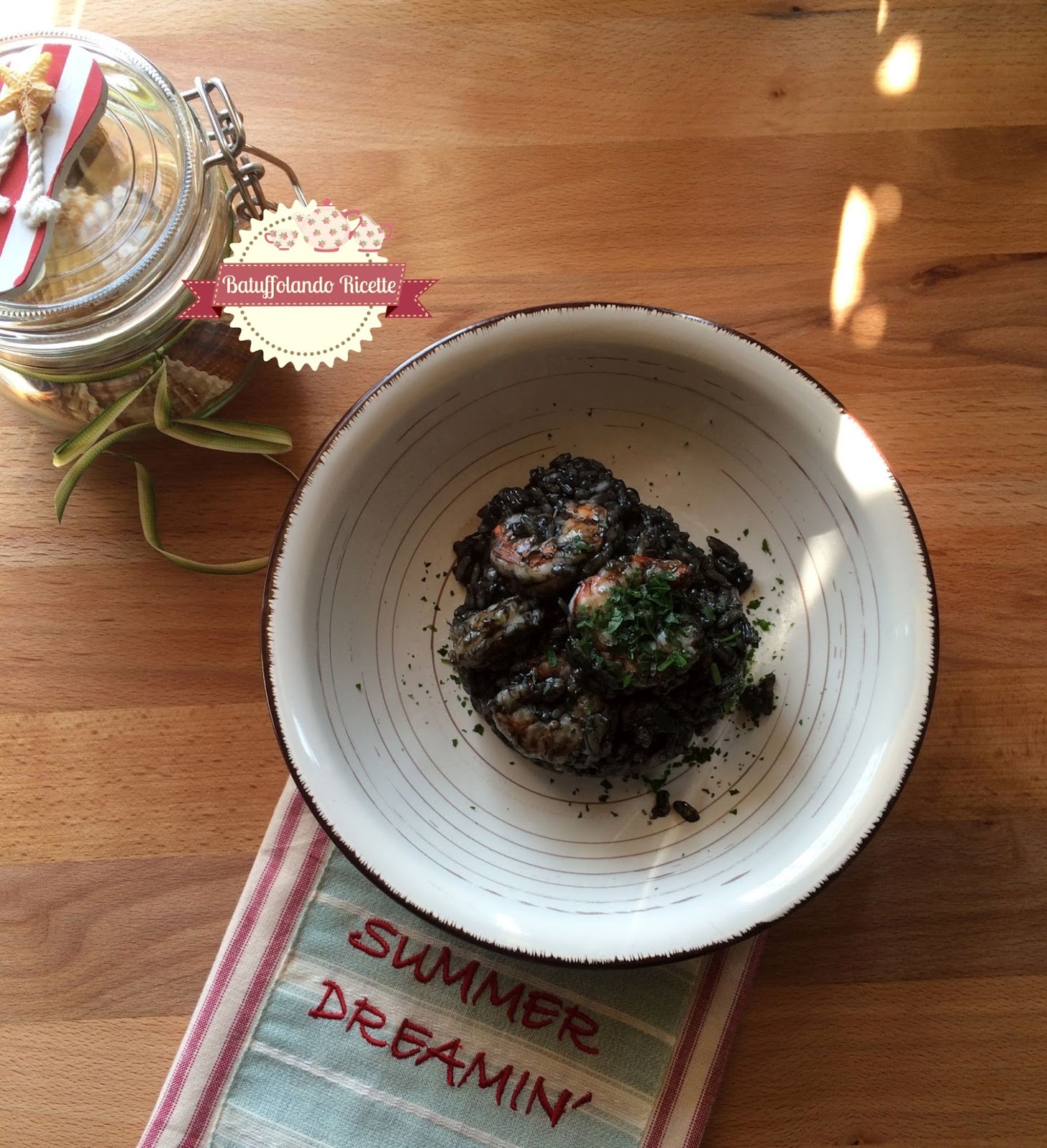 Batuffolando Ricette Risotto al nero di seppia con gamberi argentini