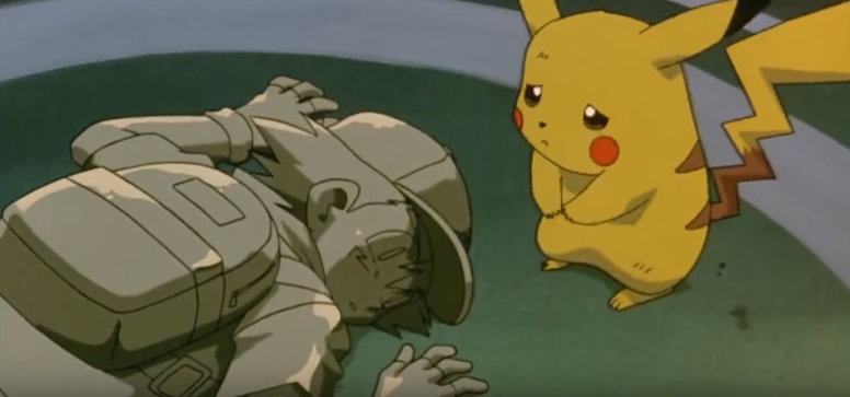 Em Pokémon O Filme: Mewtwo Contra- Ataca (2000) tem a famosa cena que Mewtwo  diz Eu