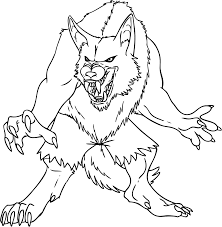 Werewolf coloring pages 1