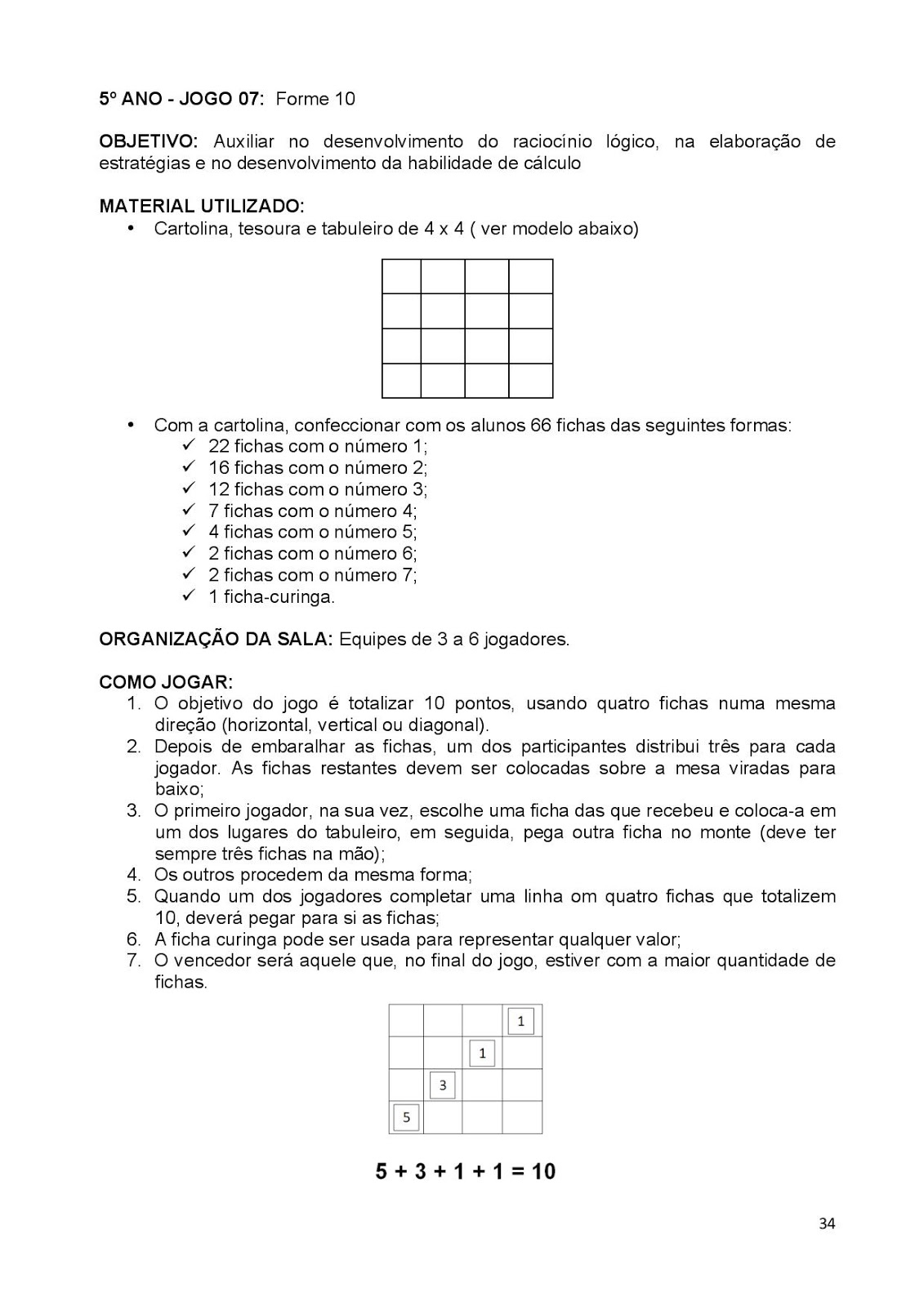 JOGOS MATEMÁTICOS 3° 4° 5° ANO RACIOCÍNIO LÓGICO CÁLCULO MENTAL