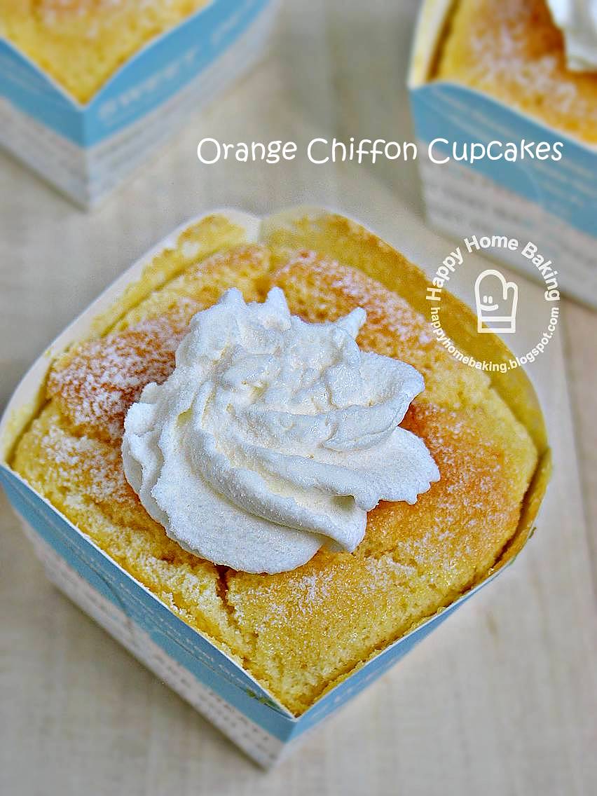 Happy Home Baking: Orange Chiffon Cake in cups