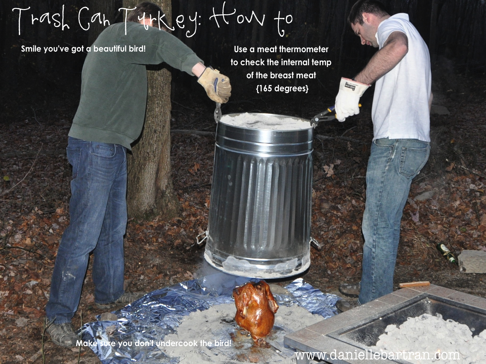 how to make trash can turkey