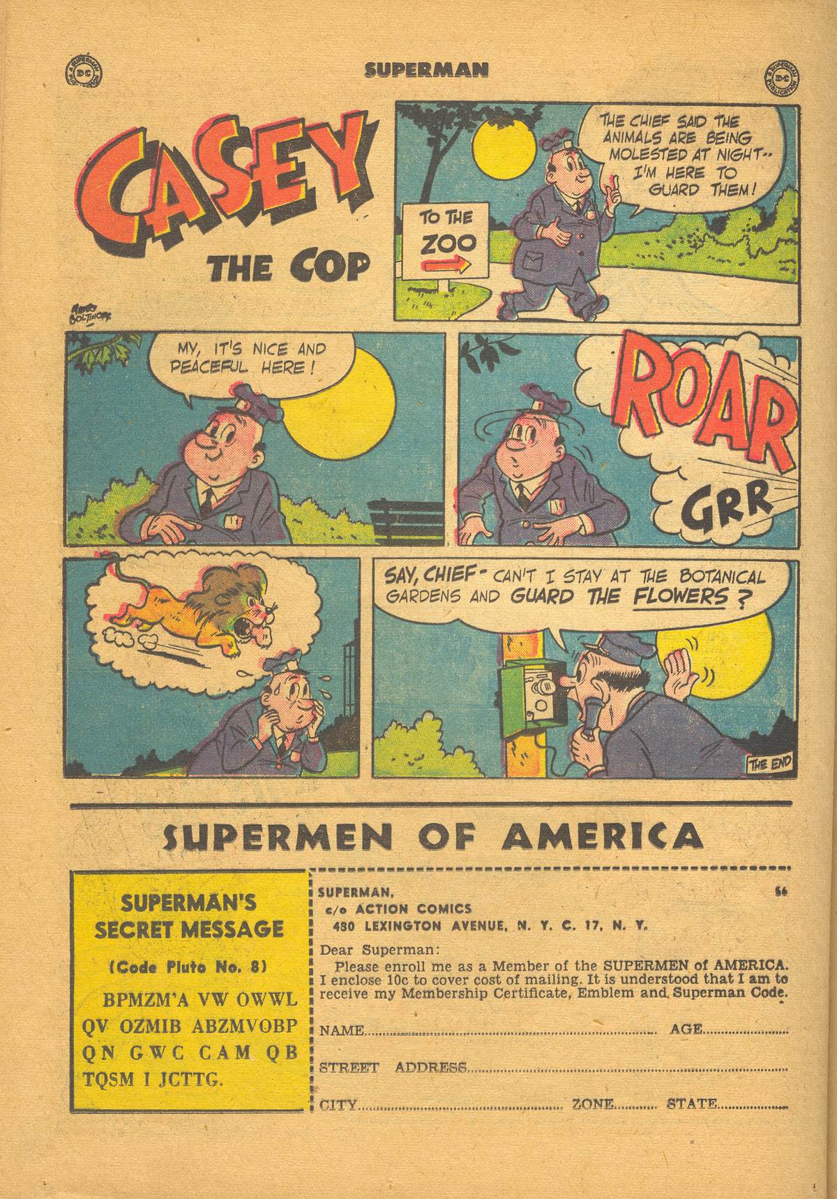 Read online Superman (1939) comic -  Issue #56 - 34