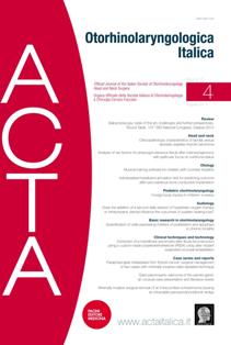 ACTA Otorhinolaryngologica Italica 2015-04 - August 2015 | ISSN 1827-675X | TRUE PDF | Bimestrale | Professionisti | Medicina | Salute | Otorinolaringoiatria
ACTA Otorhinolaryngologica Italica first appeared as Annali di Laringologia Otologia e Faringologia and was founded in 1901 by Giulio Masini. It is the official publication of the Italian Hospital Otology Association (A.O.O.I.) and, since 1976, also of the Società Italiana di Otorinolaringologia e Chirurgia Cervico-Facciale (S.I.O.Ch.C.-F.).
The journal publishes original articles (clinical trials, cohort studies, case-control studies, cross-sectional surveys, and diagnostic test assessments) of interest in the field of otorhinolaryngology as well as case reports (unique, highly relevant and educationally valuable cases), case series, clinical techniques and technology (a short report of unique or original methods for surgical techniques, medical management or new devices or technology), editorials (including editorial guests – special contribution) and letters to the editors. Articles concerning science investigations and well prepared systematic reviews (including meta-analyses) on themes related to basic science, clinical otorhinolaryngology and head and neck surgery have high priority. The journal publish furthermore official proceedings of the Italian Society, special columns as well as calendar of events.
Manuscripts must be prepared in accordance with the Uniform Requirements for Manuscripts Submitted to Biomedical Journals developed by the international committee of medical journal editors. Texts must be original and should not be presented simultaneously to more than one journal.
Only papers strictly adhering to the editorial instructions outlined herein will be considered for publication. Acceptance is upon the critical assessment by experts in the field (Reviewers), the introduction of any changes requested and the final decision of the Editor-in-Chief.