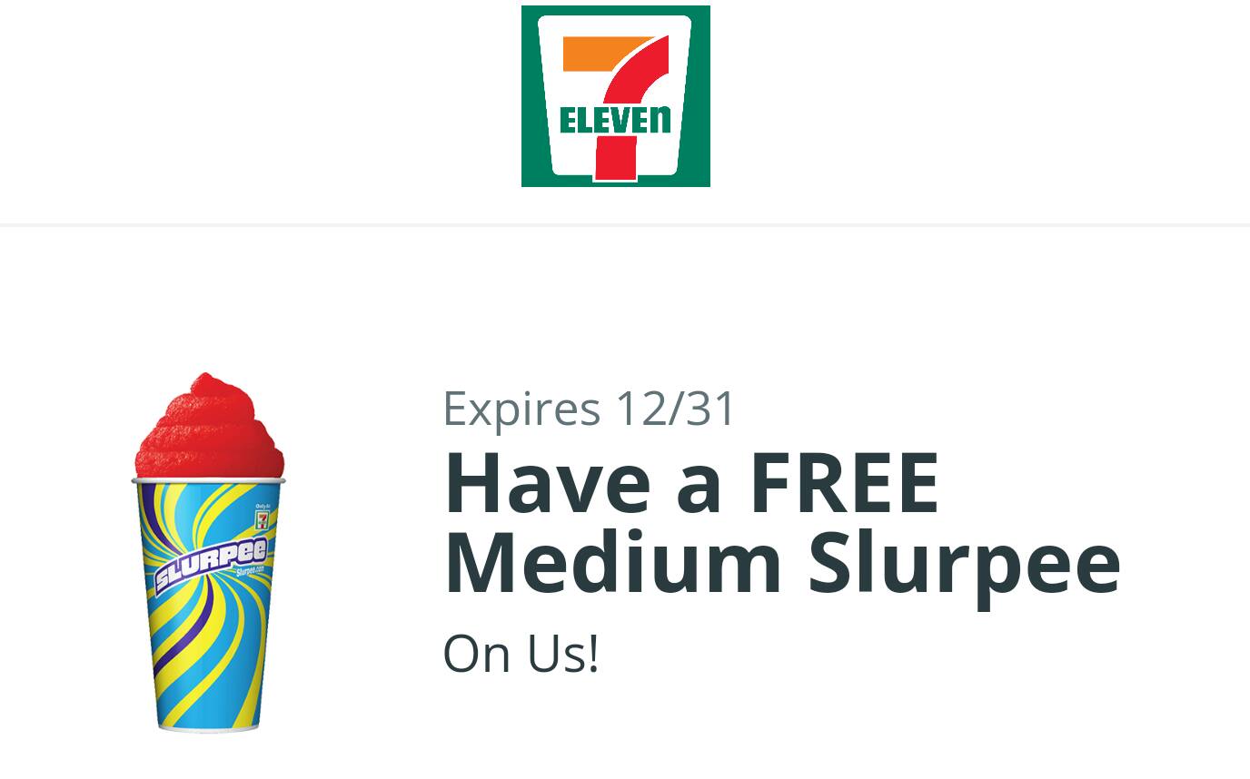 Free Medium Slurpee Text Coupon Available