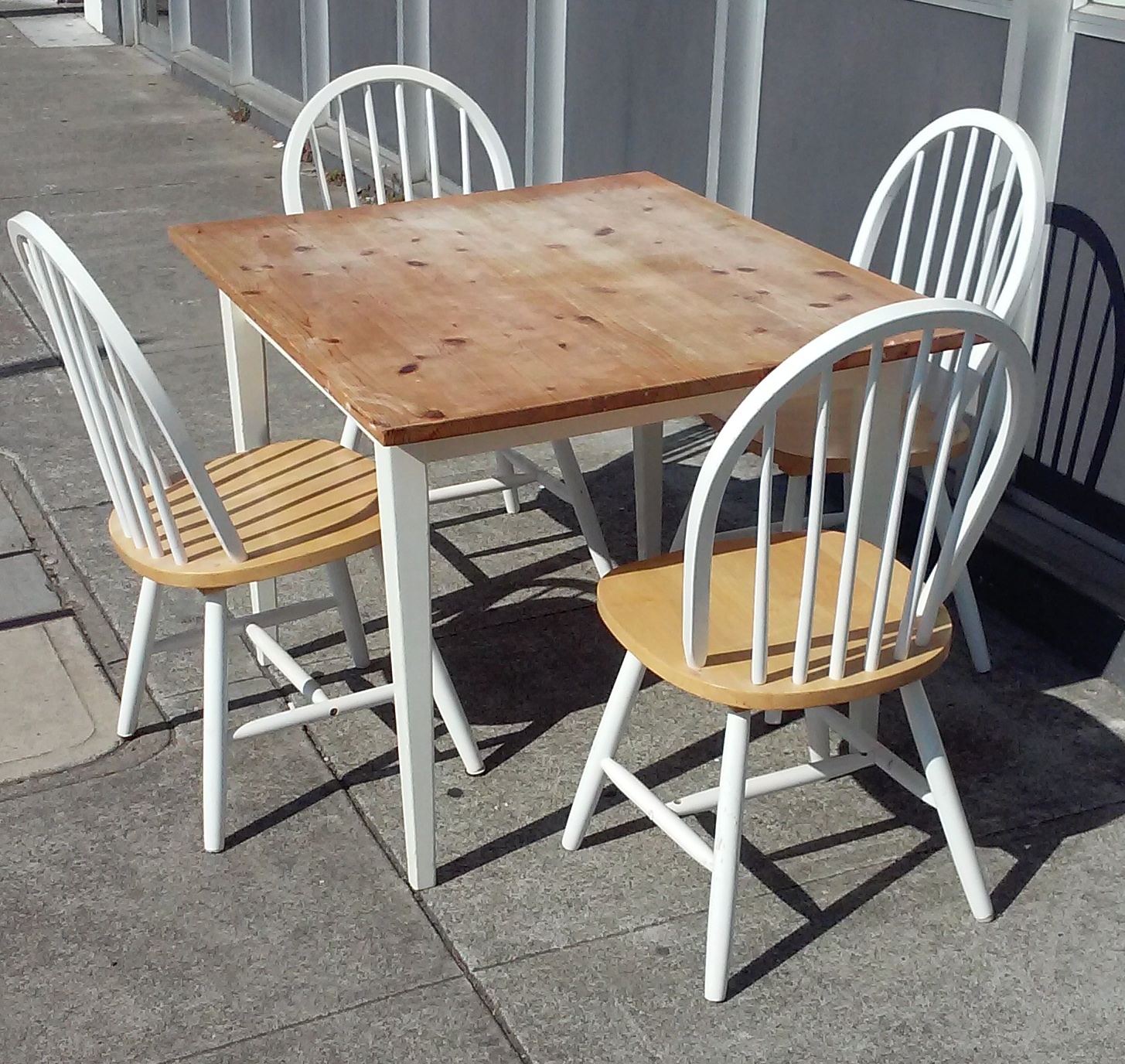 UHURU FURNITURE & COLLECTIBLES SOLD 17465 Two Tone Windsor Dining Set