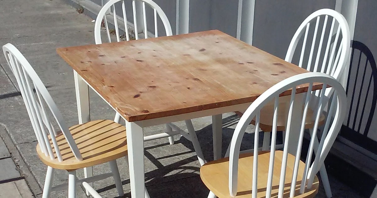 UHURU FURNITURE & COLLECTIBLES SOLD 17465 Two Tone Windsor Dining Set